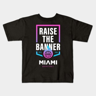 Miami Heat Playoff Championship Banner Kids T-Shirt